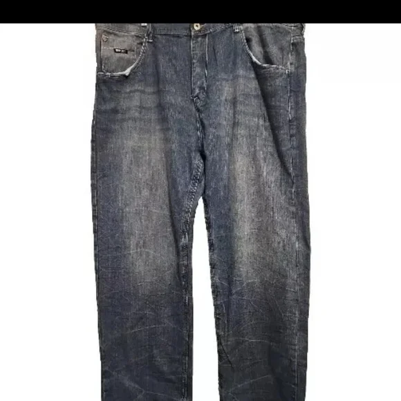 Enyce Jeans W48X33L Men Blk VTG Punk Wide Leg Grunge GothicNormcore Y2k[2E]